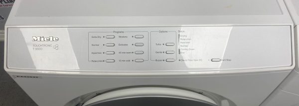 Used Miele 27” Front Load Washer and Electric Dryer Set W4800LC T9800 For Sale