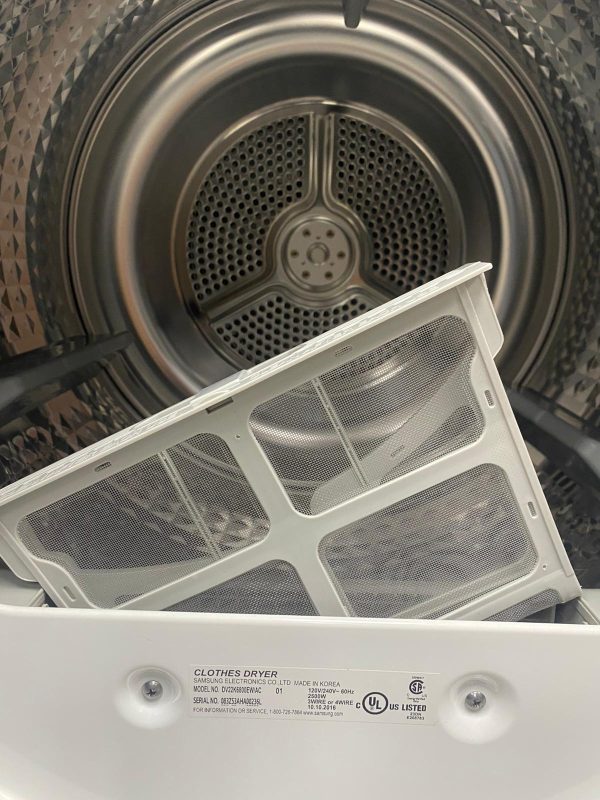 Used Samsung 24" Electric Stackable Dryer DV22K6800EW/AC SKU: EA23165 For Sale