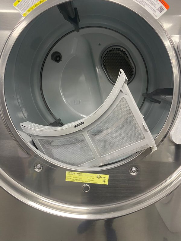 Used Samsung 27" Front Load Washer and Dryer Stackable Set WF42H5200AP/A2 DV24H5200EP/AC For Sale