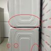 Used Samsung 27” Front Load Washing Machine and Electric Stackable Dryer Set WF45T6000AWA5 DVE45T6005WAC (13)