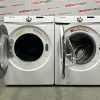 Used Samsung 27” Front Load Washing Machine and Electric Stackable Dryer Set WF45T6000AWA5 DVE45T6005WAC (2)