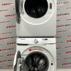 Used Samsung 27” Front Load Washing Machine and Electric Stackable Dryer Set WF45T6000AWA5 DVE45T6005WAC (7)