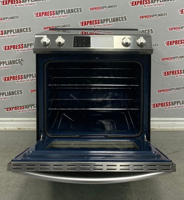 Used Samsung 30” Slide-In Glass Top Stove NE63T8311SS/AC For Sale