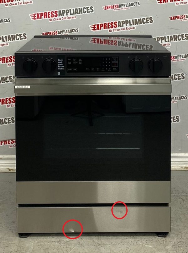 Used Samsung 30” Slide-In Glass Top Stove NSE6DG8100SRAC For Sale