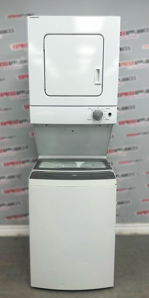 Used Whirlpool 24” Laundry Center Washer and Dryer YWET4024HW0 For Sale