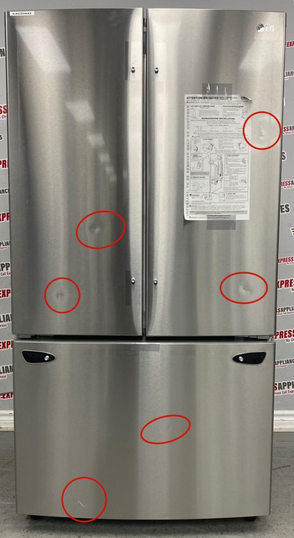 Open Box LG 36” French Door Refrigerator LRFCS29D6S/01 For Sale