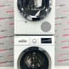 Used Bosch 24” Front Load Washer and Electric Ventless Dryer Stackable Set WAT28402UC WTG86402UC01 For Sale (1)