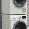 Used Bosch 24” Front Load Washer and Electric Ventless Dryer Stackable Set WAT28402UC WTG86402UC01 For Sale (2)