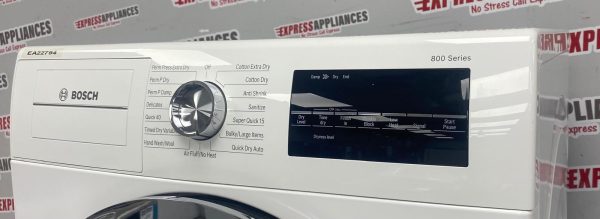 Used Bosch 24” Front Load Washer and Electric Ventless Dryer Stackable Set WAT28402UC WTG86402UC/01 For Sale