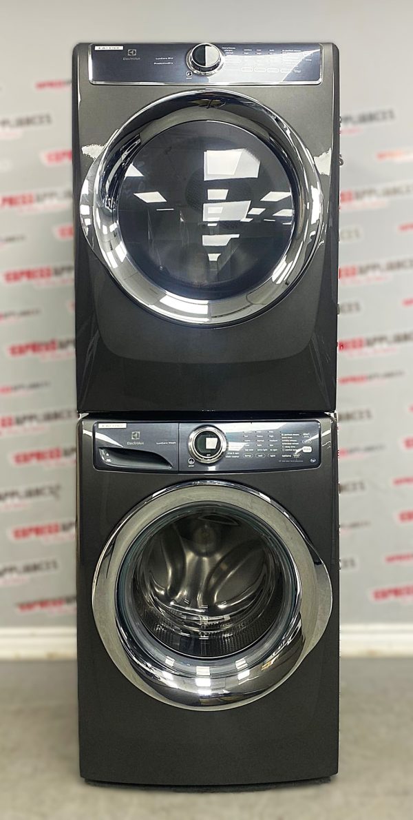 Used Electrolux 27” Front Load Washer and Electric Dryer Stackable Set EFLS527UTT2 EFMC627UTT2 For Sale