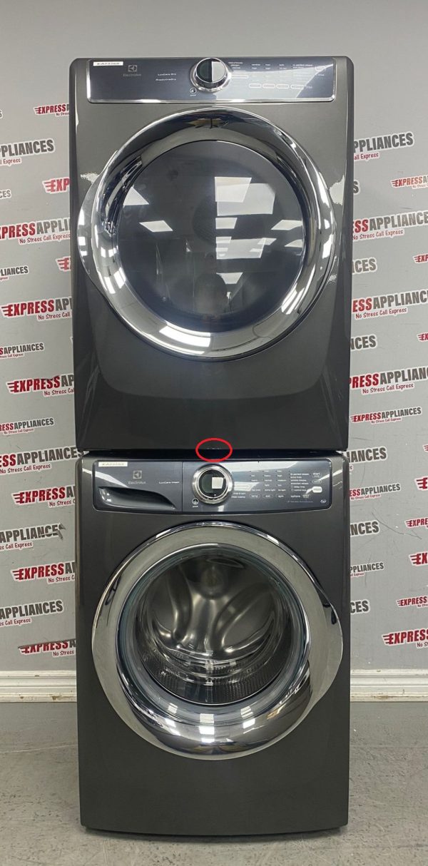 Used Electrolux 27” Front Load Washer and Electric Dryer Stackable Set EFLS527UTT2 EFMC627UTT2 For Sale