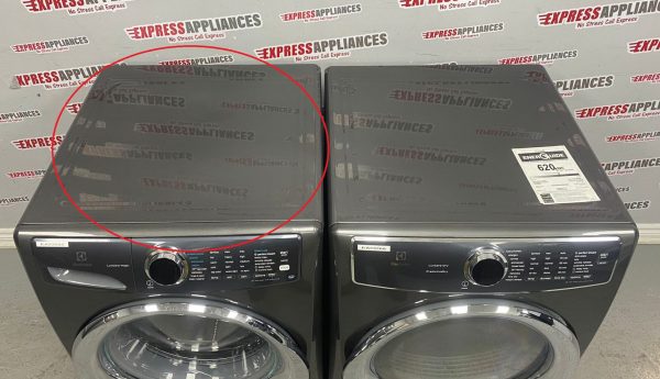 Used Electrolux 27” Front Load Washer and Electric Dryer Stackable Set EFLS527UTT2 EFMC627UTT2 For Sale