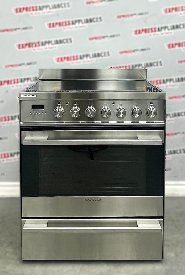 Used Fisher&Paykel 30” Slide-In Glass Top Stove OR30SDPWSX1 For Sale