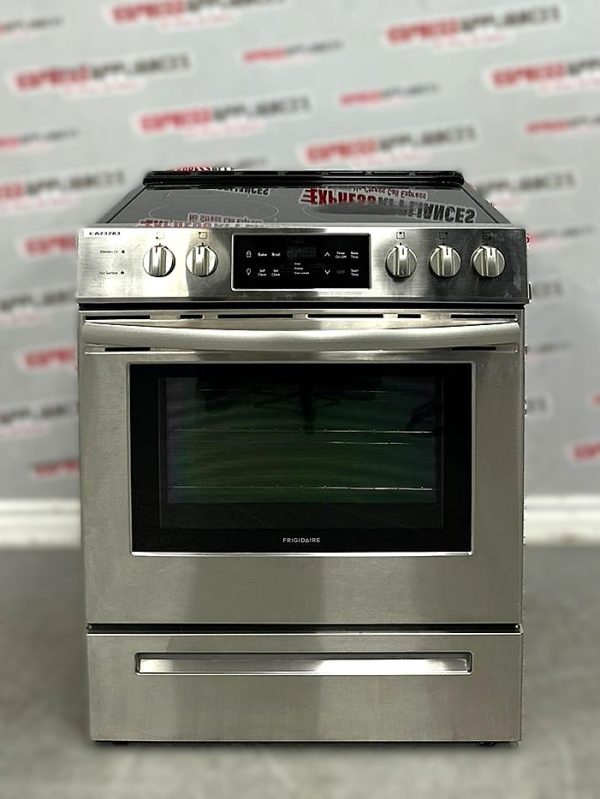 Used Frigidaire 30” Slide-In Glass Top Stove CFEH3054USC For Sale