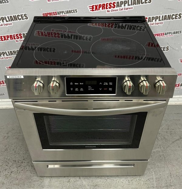 Used Frigidaire 30” Slide-In Glass Top Stove CFEH3054USC For Sale