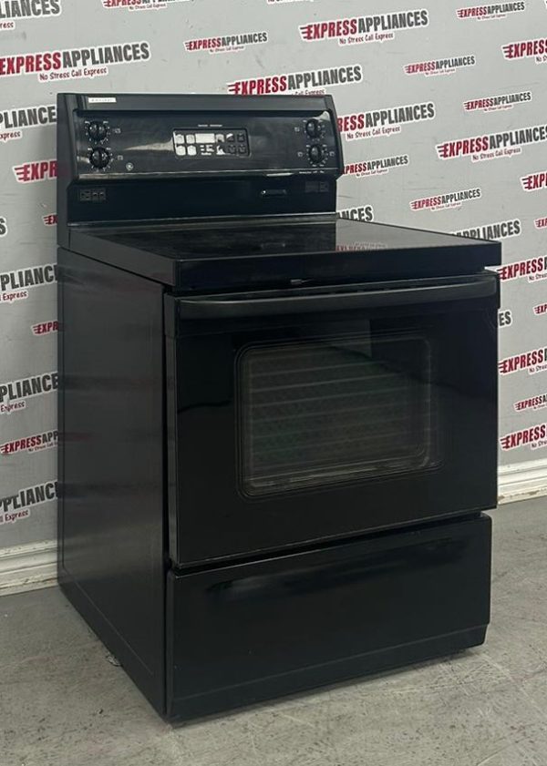 Used GE 30” Freestanding Glass Top Stove GRSR3920ZBB-3 For Sale