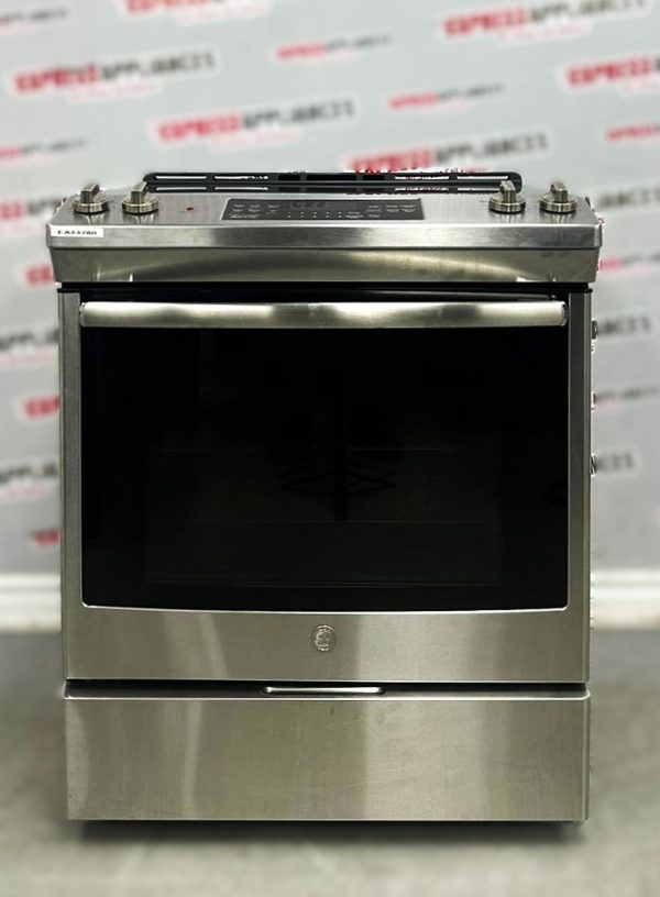 Used GE 30” Slide-In Glass Top Stove JCS830SM3SS For Sale