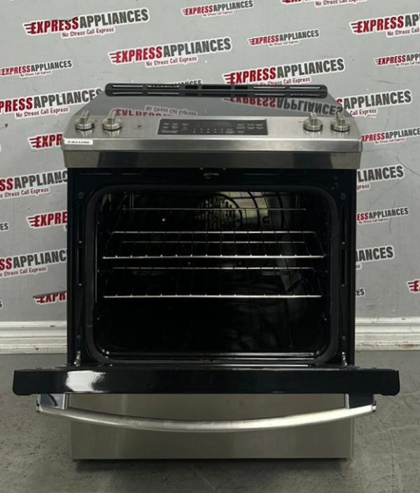 Used GE 30” Slide-In Glass Top Stove JCS830SM3SS For Sale