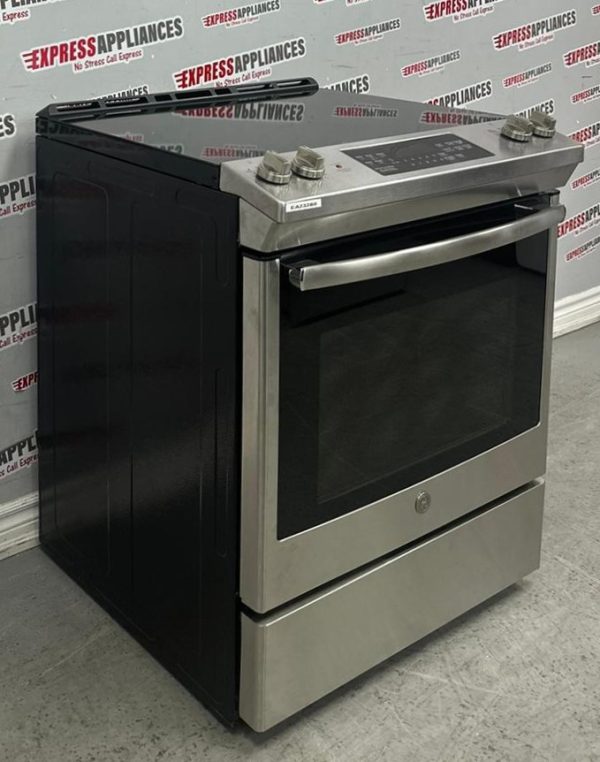 Used GE 30” Slide-In Glass Top Stove JCS830SM3SS For Sale