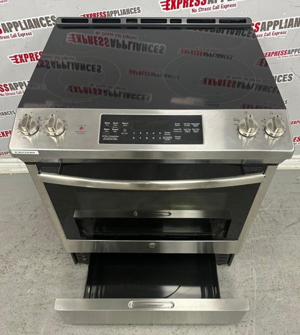 Used GE 30” Slide-In Glass Top Stove JCS830SM3SS For Sale