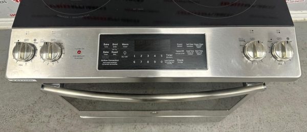 Used GE 30” Slide-In Glass Top Stove JCS830SM3SS For Sale