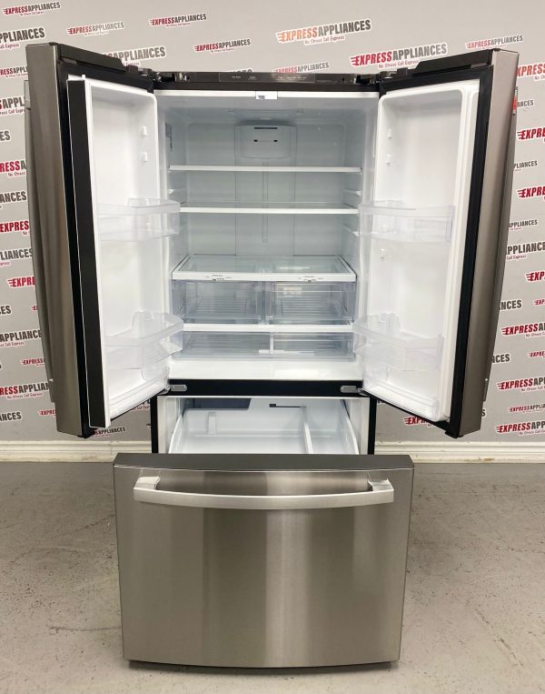 Used GE 33” French Door Refrigerator GNE25DYRLKFS For Sale