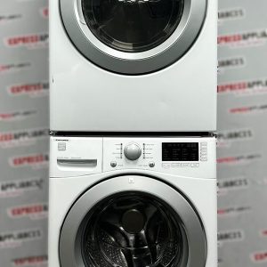 Used Kenmore 27” Front Load Washer and Electric Dryer Stackable Set 796.41162.160 796.81182.160 For Sale