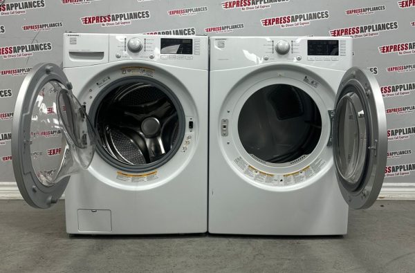 Used Kenmore 27” Front Load Washer and Electric Dryer Stackable Set 796.41162.160 796.81182.160 For Sale