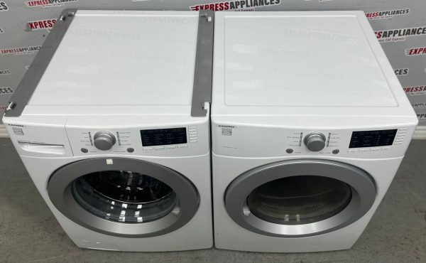 Used Kenmore 27” Front Load Washer and Electric Dryer Stackable Set 796.41162.160 796.81182.160 For Sale