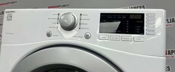 Used Kenmore 27” Front Load Washer and Electric Dryer Stackable Set 796.41162.160 796.81182.160 For Sale