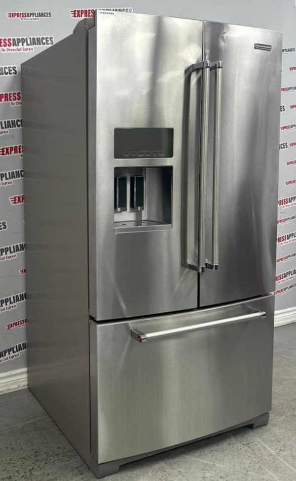 Used KitchenAid 36” French Door Refrigerator KFIS29PBMS00 For Sale