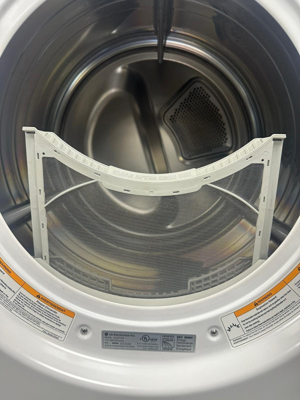 Used LG 27” Front Load Washer and Electric Dryer Stackable Set WM2077CW DLE3777W For Sale