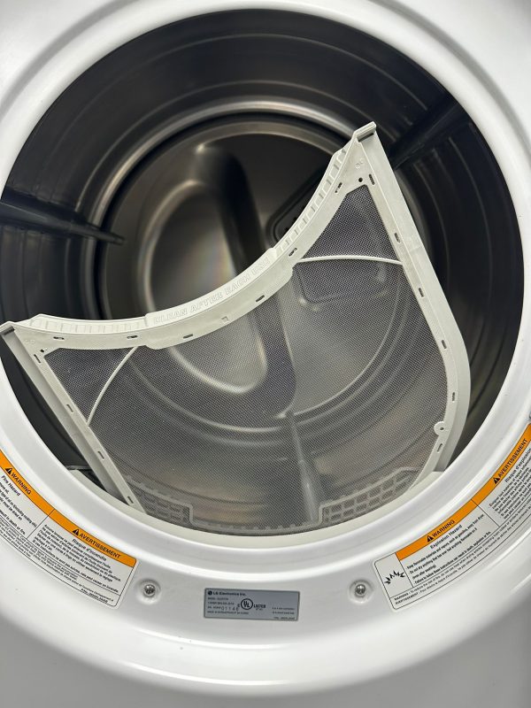 Used LG 27” Front Load	Washing Machine and Electric Dryer Stackable Set WM2077CW DLE3777W For Sale