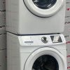 Used Samsung 27” Front Load Washer and Electric Dryer Stackable Set WF45M5100AWA5 DV42H5000EWAC SKU REA22677 REA22681 For Sale (2)