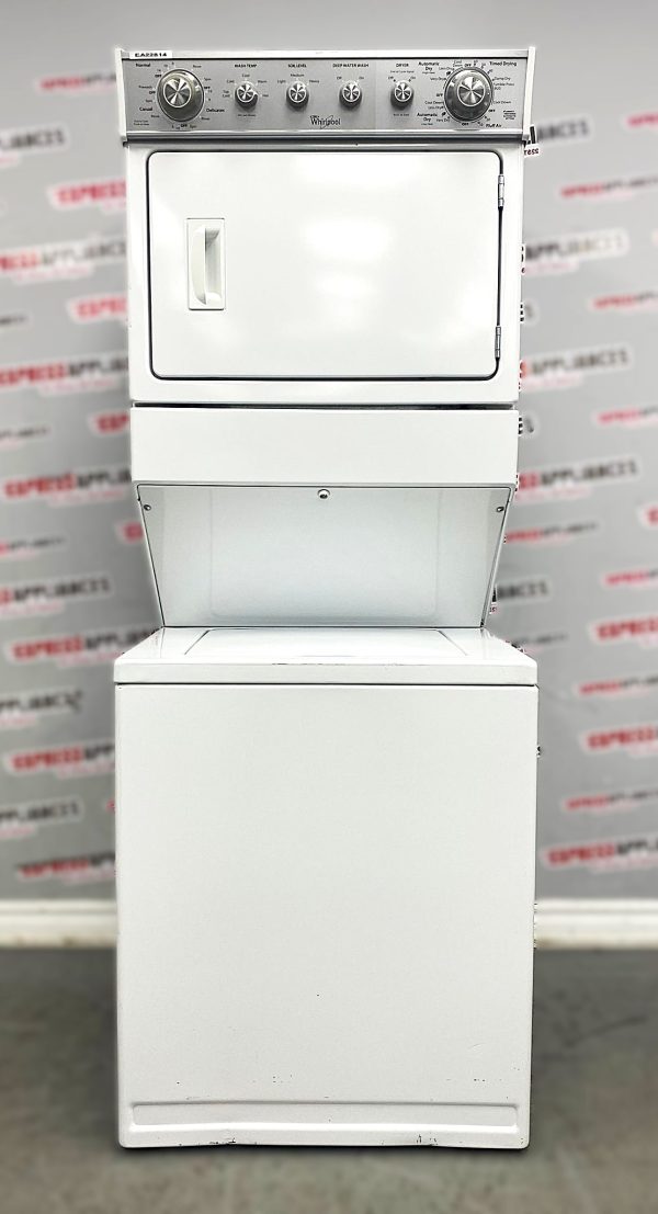 Used Whirlpool 27” Laundry Center Washer and Dryer WET4027EW1 For Sale