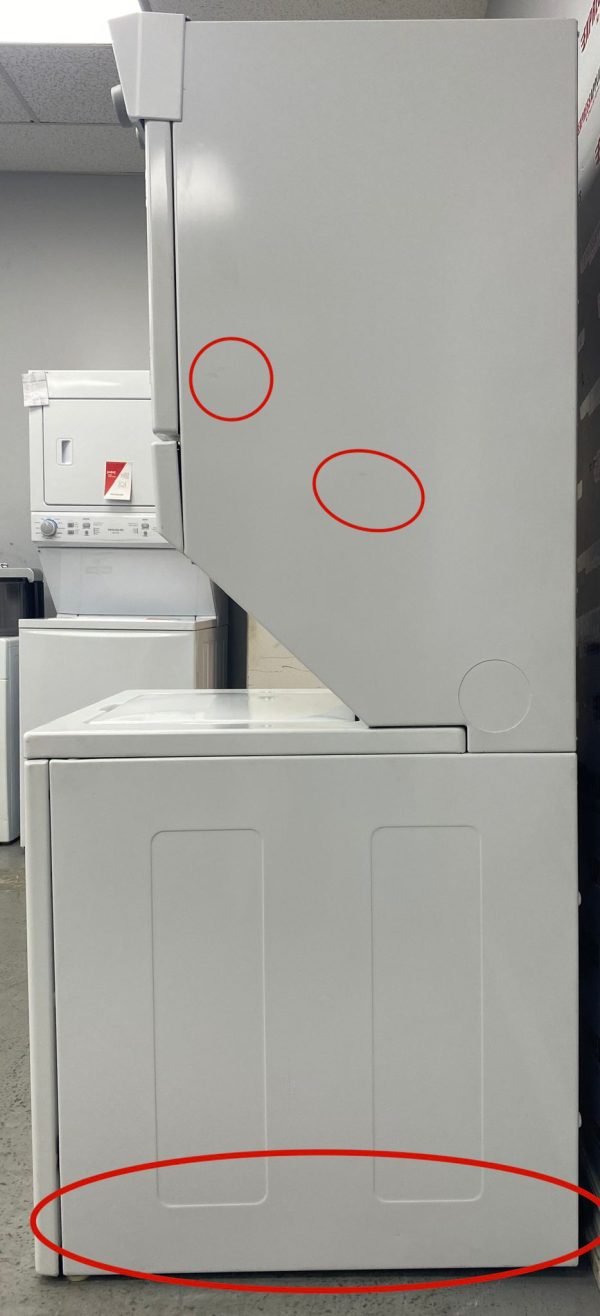 Used Whirlpool 27” Laundry Center Washer and Dryer WET4027EW1 For Sale