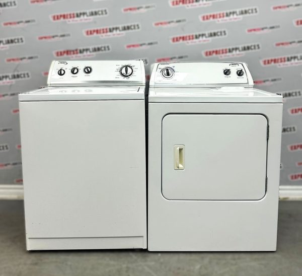 Used Whirlpool 27” Top Load Washer and 29” Electric Dryer Side-by-Side Set WTW5200VQ2 YWED4800XQ0 For Sale