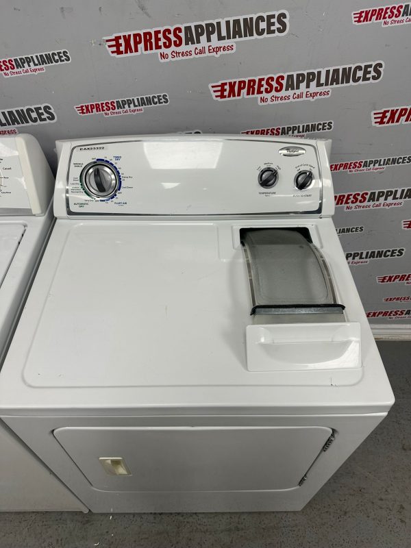 Used Whirlpool 27” Top Load Washer and 29” Electric Dryer Side-by-Side Set WTW5200VQ2 YWED4800XQ0 For Sale