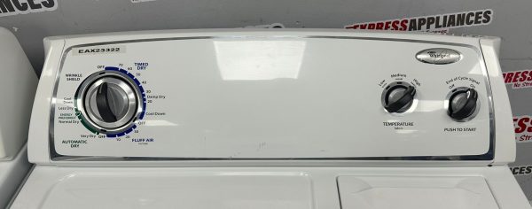 Used Whirlpool 27” Top Load Washer and 29” Electric Dryer Side-by-Side Set WTW5200VQ2 YWED4800XQ0 For Sale