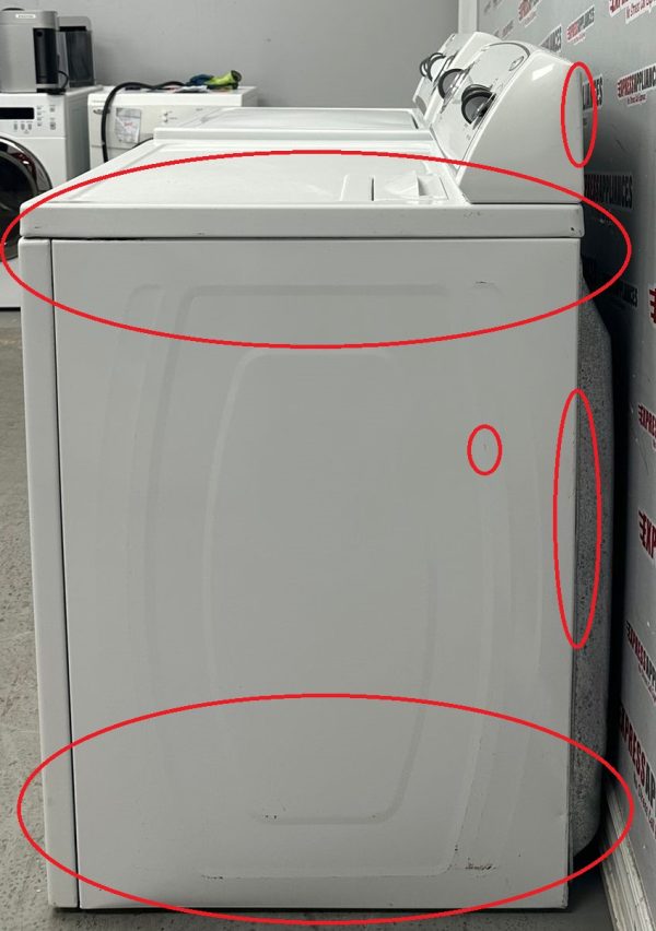 Used Whirlpool 27” Top Load Washer and 29” Electric Dryer Side-by-Side Set WTW5200VQ2 YWED4800XQ0 For Sale