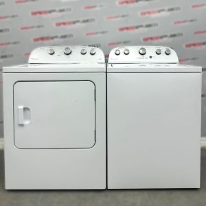 Used Whirlpool 27” Top Load Washer and 30” Electric Dryer Side-By-Side Set WTW5000DW0 YWED49STBW1 For Sale