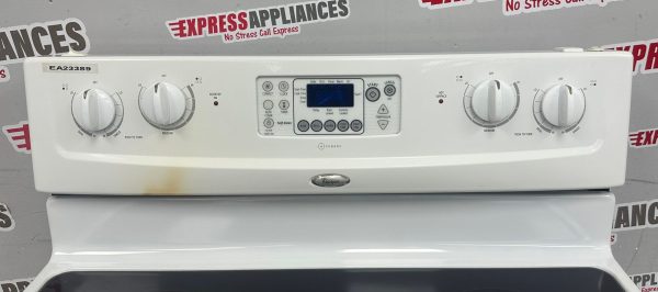 Used Whirlpool 30” Freestanding Glass Top Stove WERC4101SQ0 For Sale