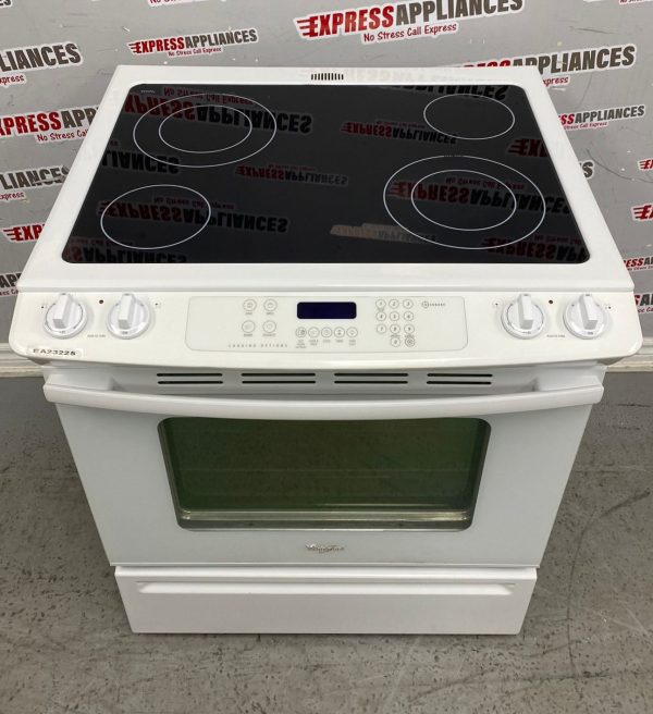 Used Whirlpool 30” Slide-In Glass Top Stove YGY397LXUQ05 For Sale