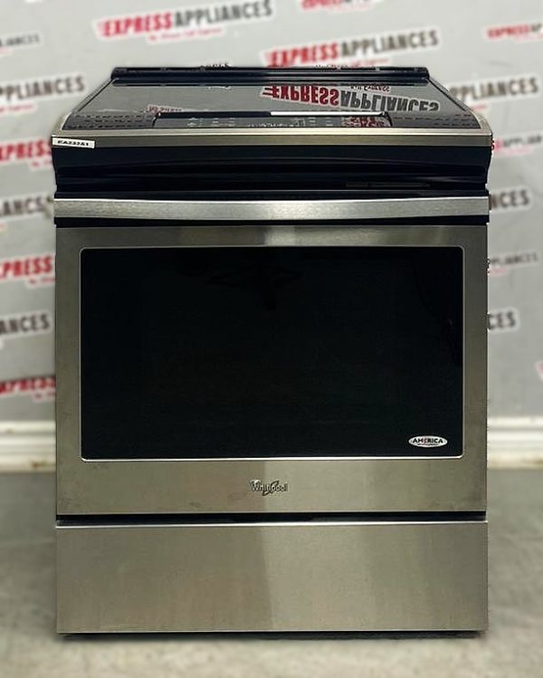 Used Whirlpool 30” Slide-In Glass Top Stove YWEE510S0FS0 For Sale