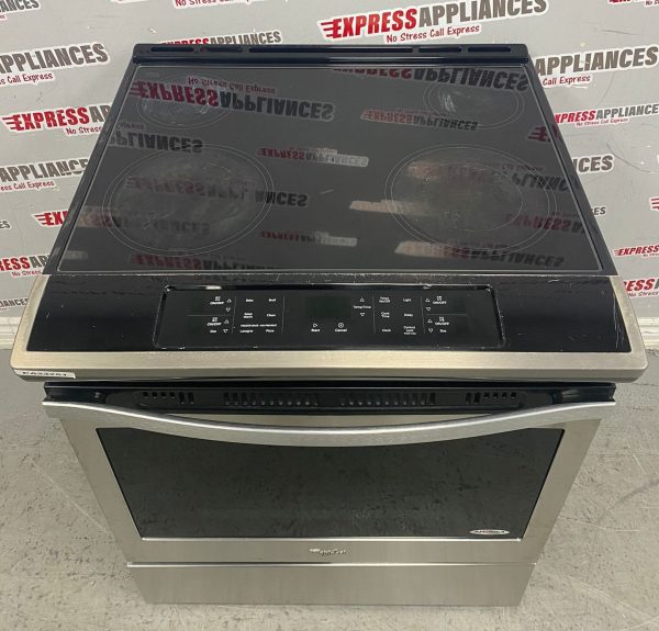 Used Whirlpool 30” Slide-In Glass Top Stove YWEE510S0FS0 For Sale