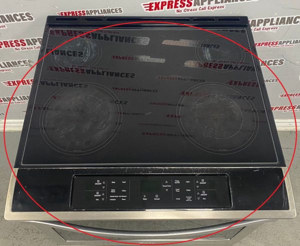 Used Whirlpool 30” Slide-In Glass Top Stove YWEE510S0FS0 For Sale