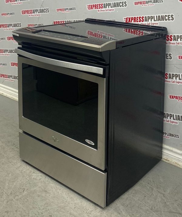 Used Whirlpool 30” Slide-In Glass Top Stove YWEE510S0FS0 For Sale