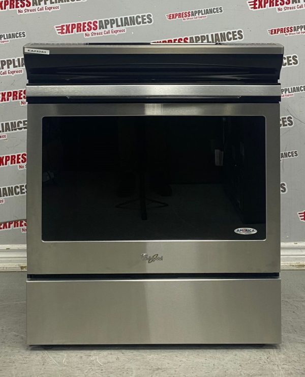 Used Whirlpool 30” Slide-In Glass Top Stove YWEE510S0FS0 For Sale