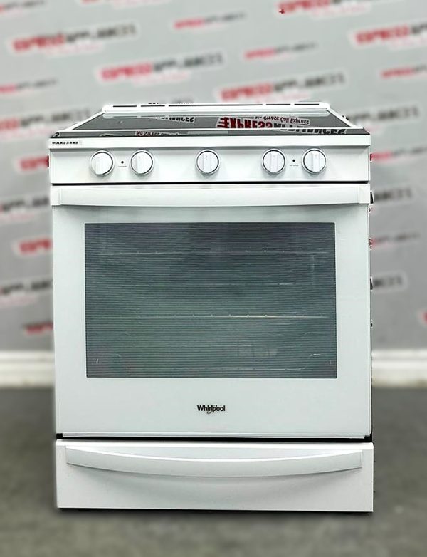 Used Whirlpool 30” Slide-In Glass Top Stove YWEE750H0HW4 For Sale