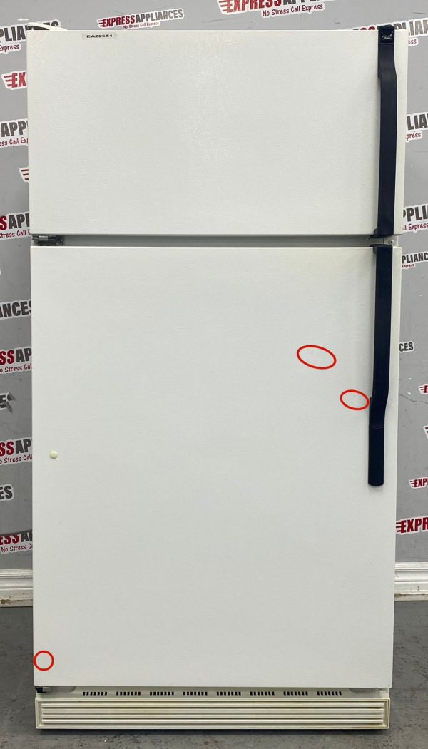 Used Whirlpool 31” Top Freezer Refrigerator YRF1637AW-1 For Sale